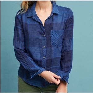 Anthropologie Cloth & Stone Navy Top